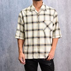 オンブレーチェック 半袖シャツ （BEIGE / ベージュ） 2154-01