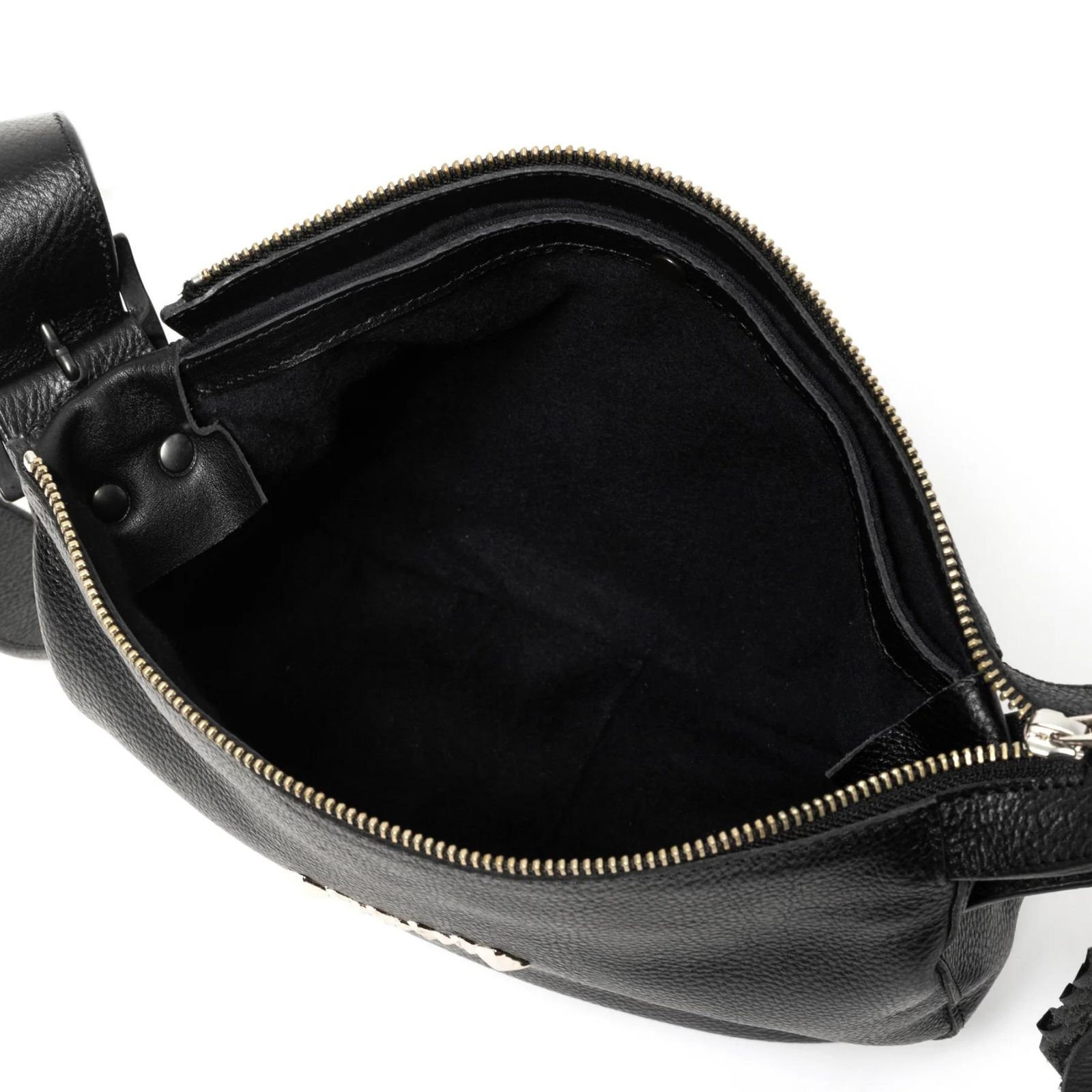 STUDS LEATHER SHOULDER BAG ＜REGULAR＞ (BLACK) / スタッズ レザー ショルダーバッグ ＜レギュラー＞