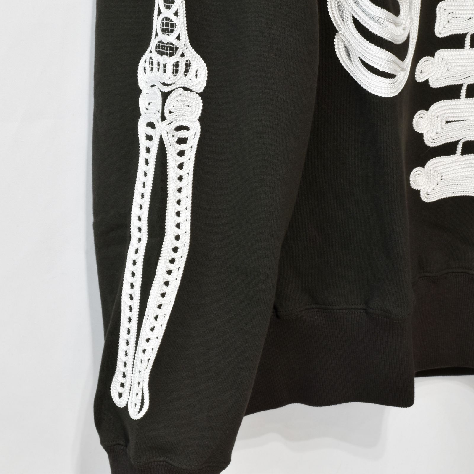 CORD EMBROIDERED CREW NECK SWEATER 'BONES (BK) / コード刺繍 クルーネック スウェット トレーナー