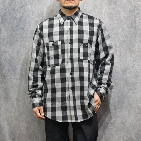 Y1945 FLANNEL CHECK SHIRT （GRAY / グレー）｜602-262-04