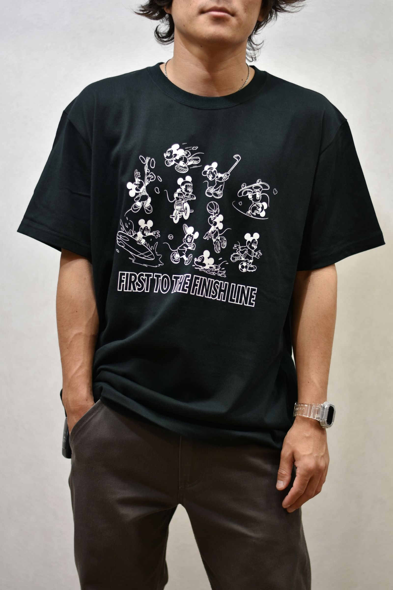 CALEE - ×DISNEY MULTI PLAYER T-SHIRT (BLACK) | chord online store