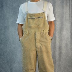 ジャパンカーフ 白鞣し製品洗い オーバーオール（BEIGE/ベージュ）