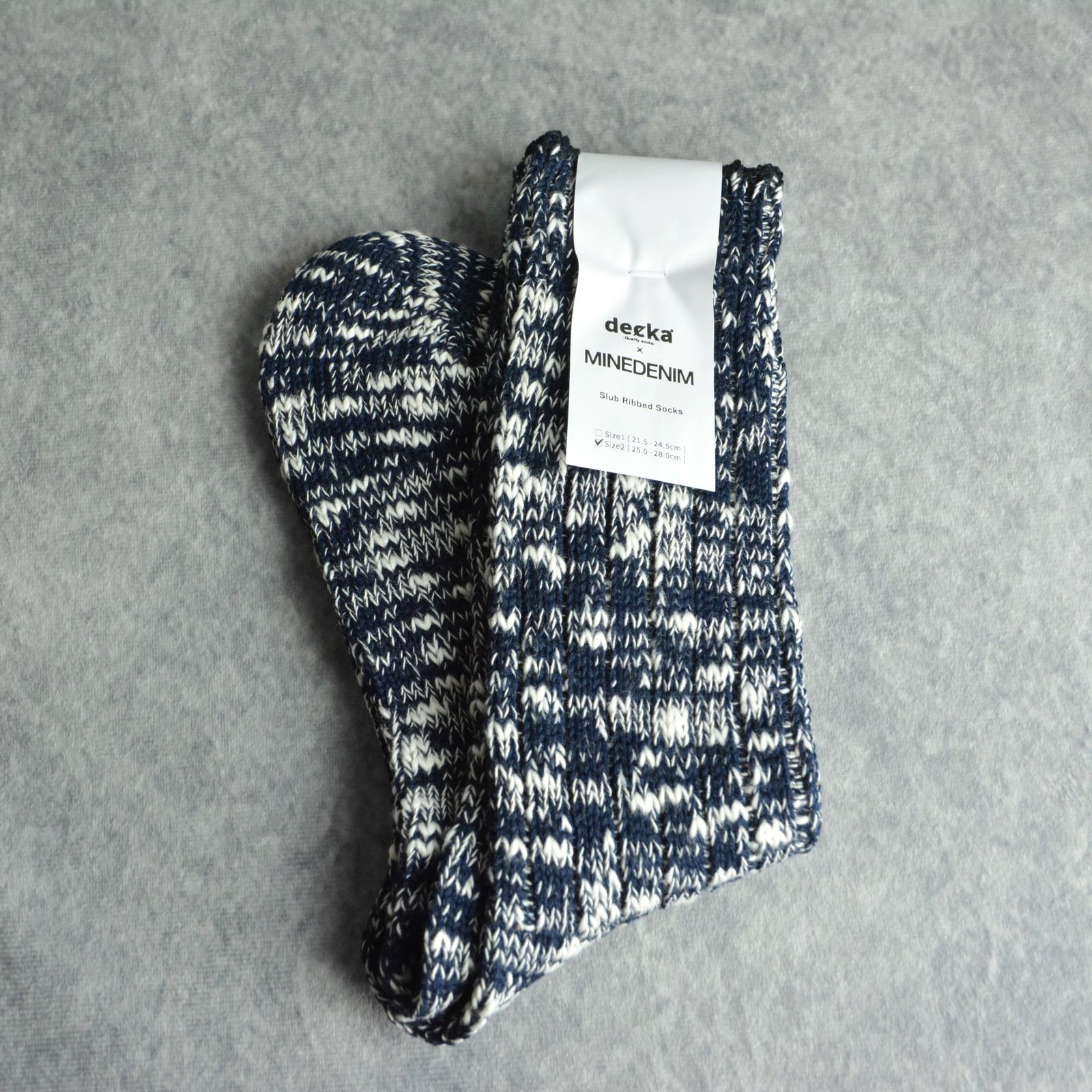 decka* MINEDENIM Melange Rib SOX （DNY） /  リブソックス （ダークネイビー）