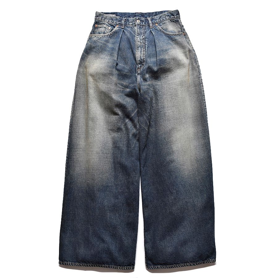マインデニム/24awジャイアントバギーデニム/グランジ加工ユーズド インディゴ マインデニム/24aw/ジャイアントバギーデニム/グランジ加工