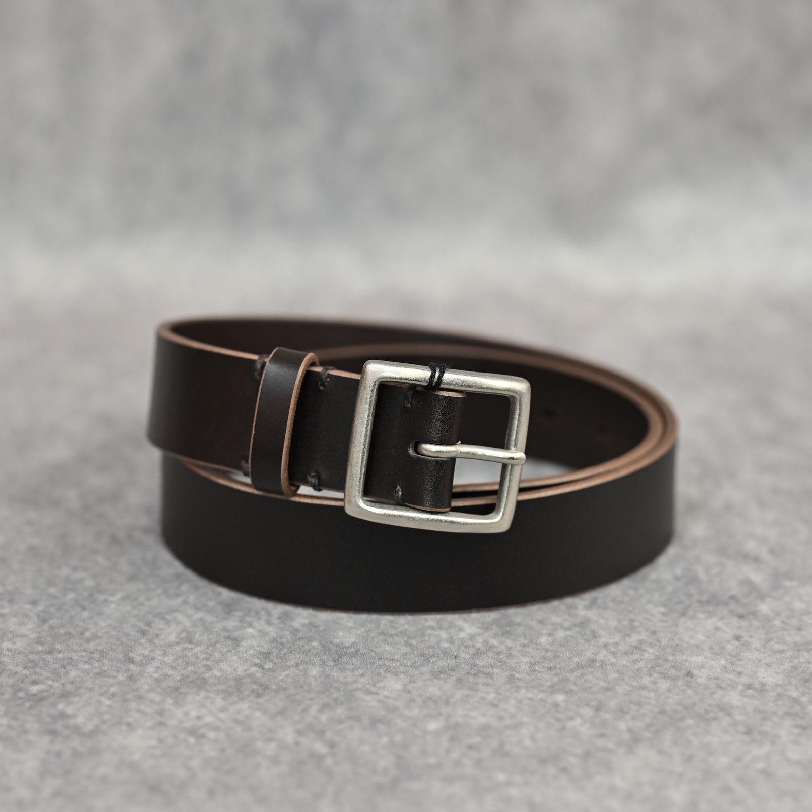 Leather Officer Belt （DBR） / レザー ベルト （ダークブラウン） / LBT-017