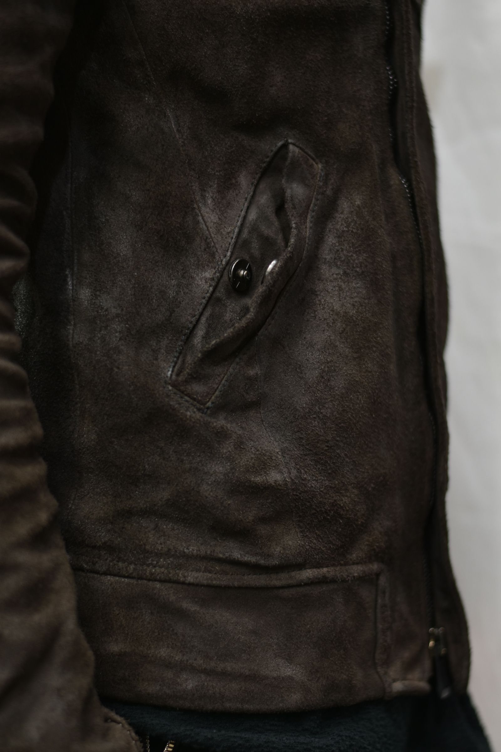 ×× incarnation ドイツベビーカーフスエード製品染め ブルゾン (DARK BROWN)