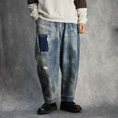 STEINBECK DENIM POCKET PANTS VINTAGE CUSTOM (BLUE) / デニム ポケット パンツ ヴィンテージ カスタム （ブルー） / PC-005-2499-40