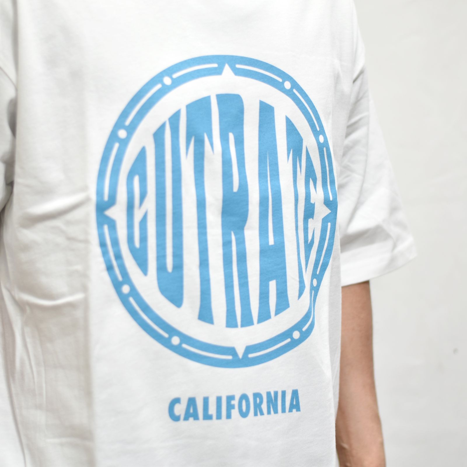 CUTRATE BEACH CITY CA DROPSHOULDER S/S -T-SHIRT (WHITE)