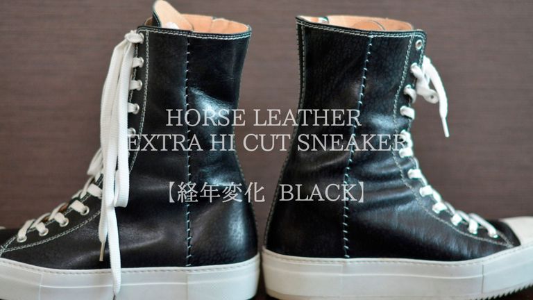 incarnation × chord [EXTRA HI CUT SNEAKER] 経年変化 BLACK