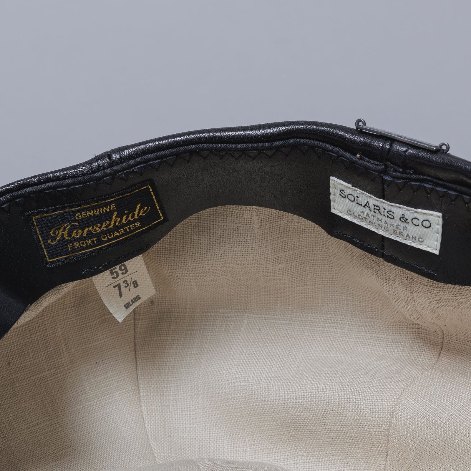 Horsehide Casquette "OLDBOY" (BLACK)｜ホースハイド キャスケット｜V01005