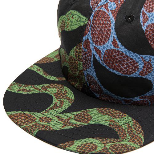 ALLOVER SNAKE PATTERN CAP (BLACK) / スネーク柄キャップ