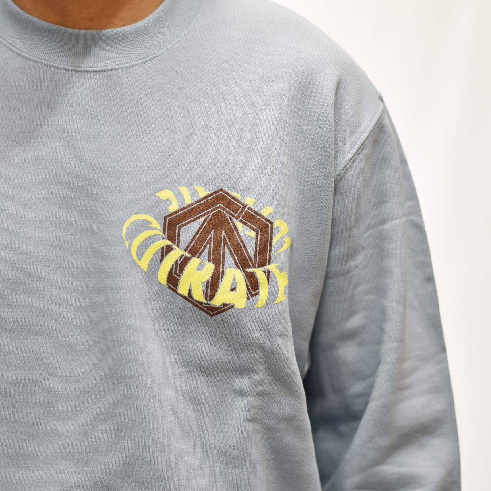 CUTRATE NS LOGO L/S SWEAT SHIRT  (ACID BLUE)