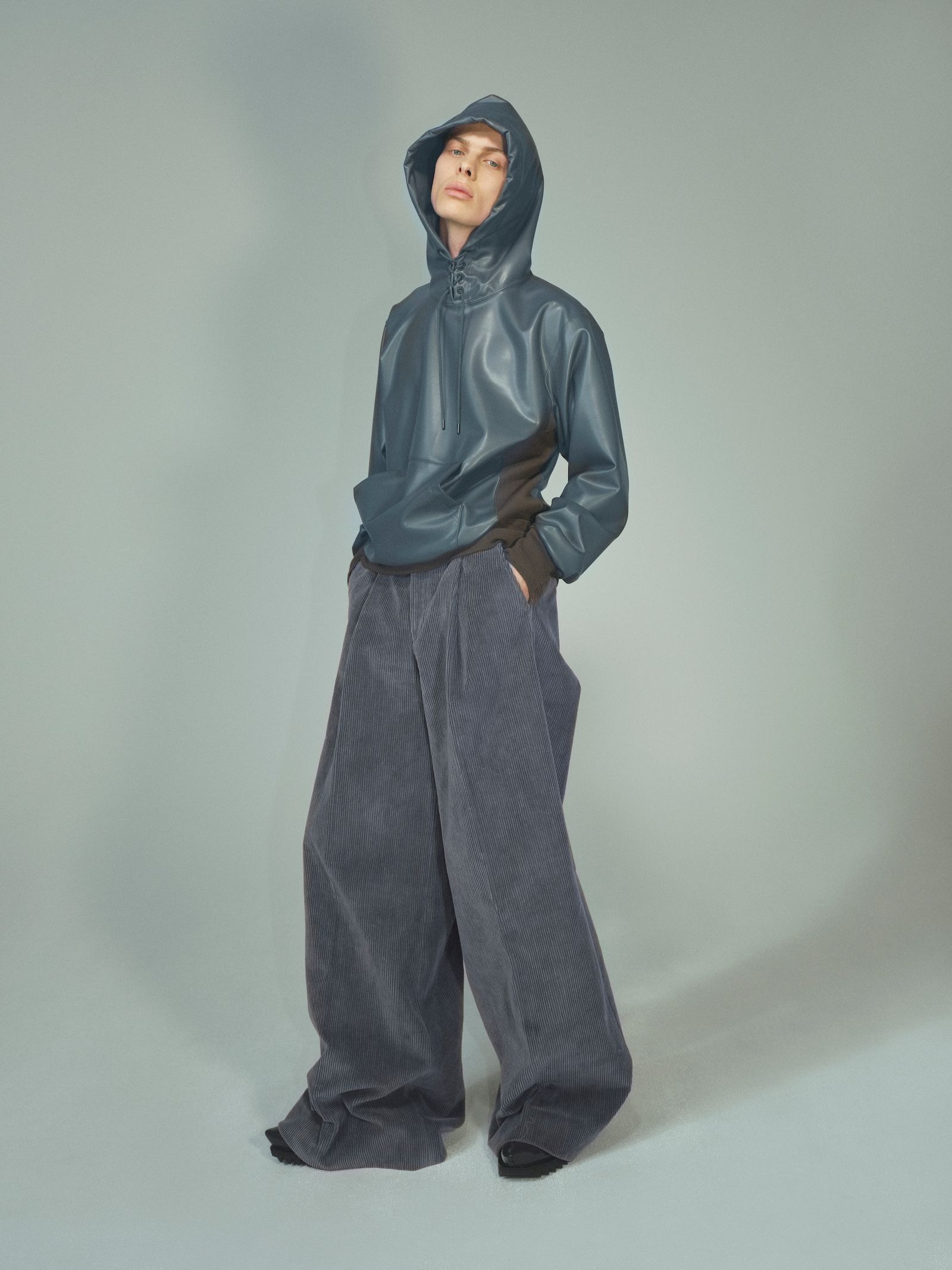 JOHNLAWRENCESULLIVAN - Cotton corduroy wide trousers (GRAY) コーデュロイ ワイドパンツ |  chord online store