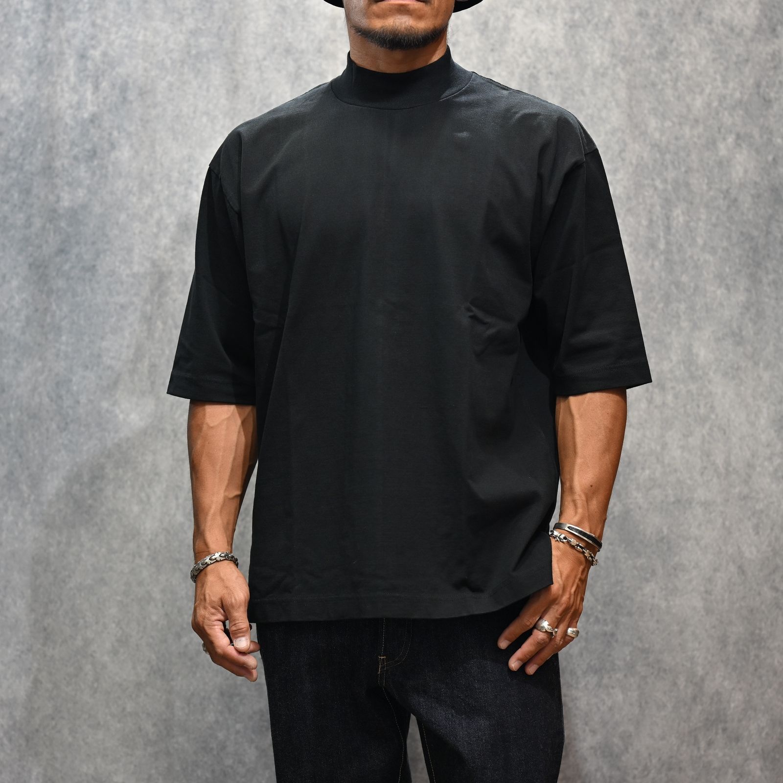 Heavyweight Mockneck T-SH （BLK） / モックネック カットソー （ブラック） / 2508-4002