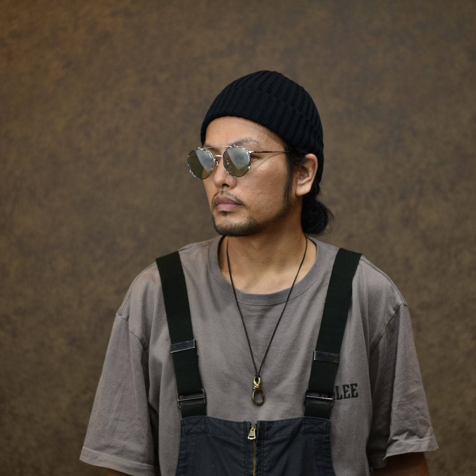 CALEE - Flip up type circle metal glasses -Limited- (Sliver