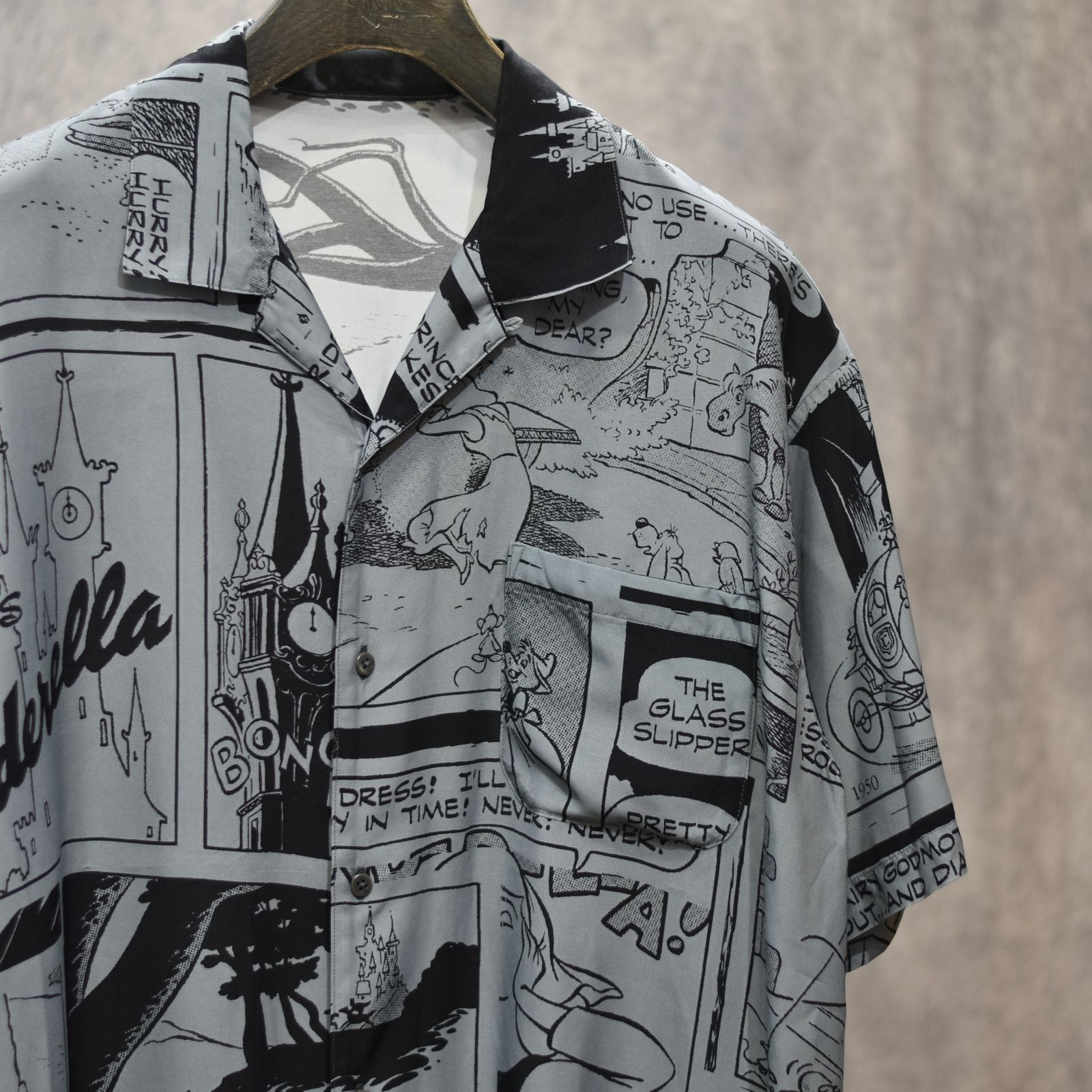 DISNEY VC/PC ALOHA COLLECTION ALOHA SHIRT / CINDERELLA (BLACK) / アロハ シャツ / シンデレラ / DP-024-3285-10