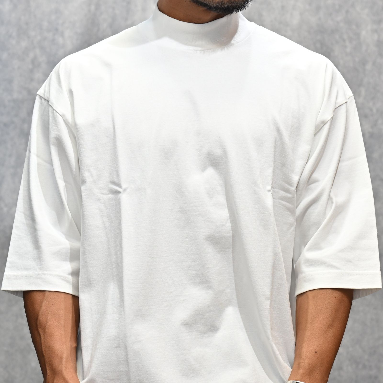 Heavyweight Mockneck T-SH （WHT） / モックネック カットソー （ホワイト） / 2508-4002