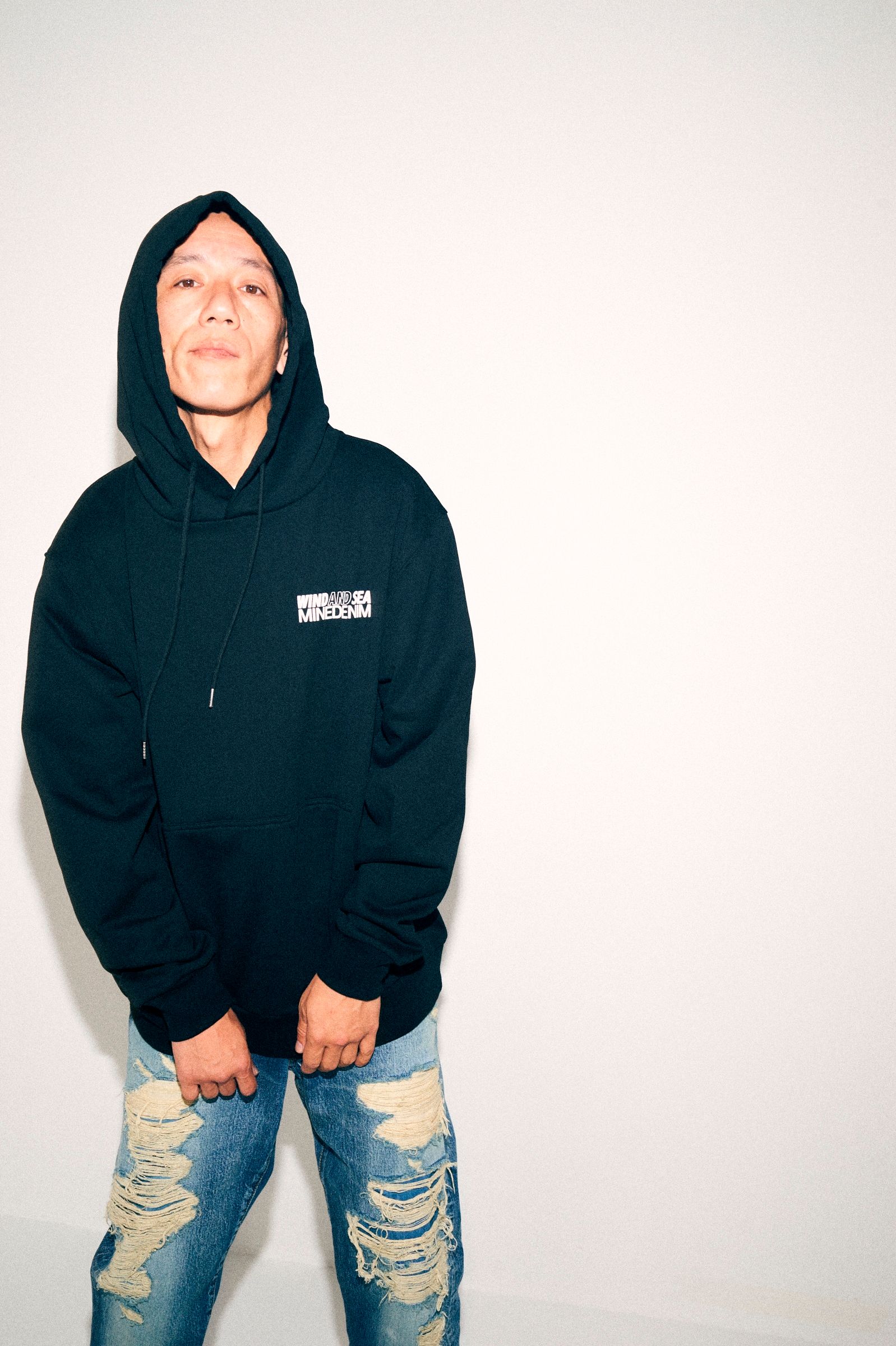 WIND AND SEA×MINEDENIM Photo Hoodie （BLK / ブラック）