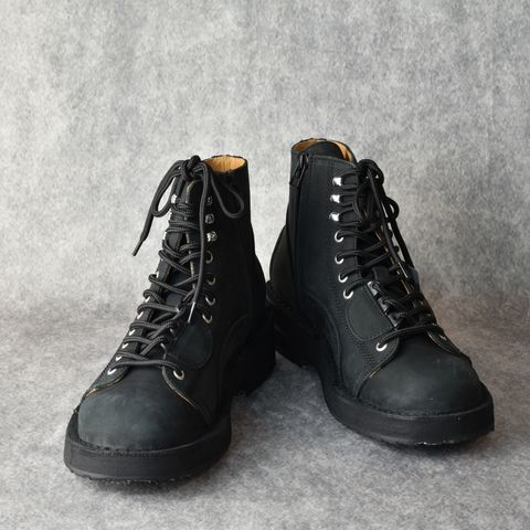 MAT SMOOTH LEATHER ZIP BIKER BOOTS （BLACK） ファスナーバイカーブーツ / HP-E54-765