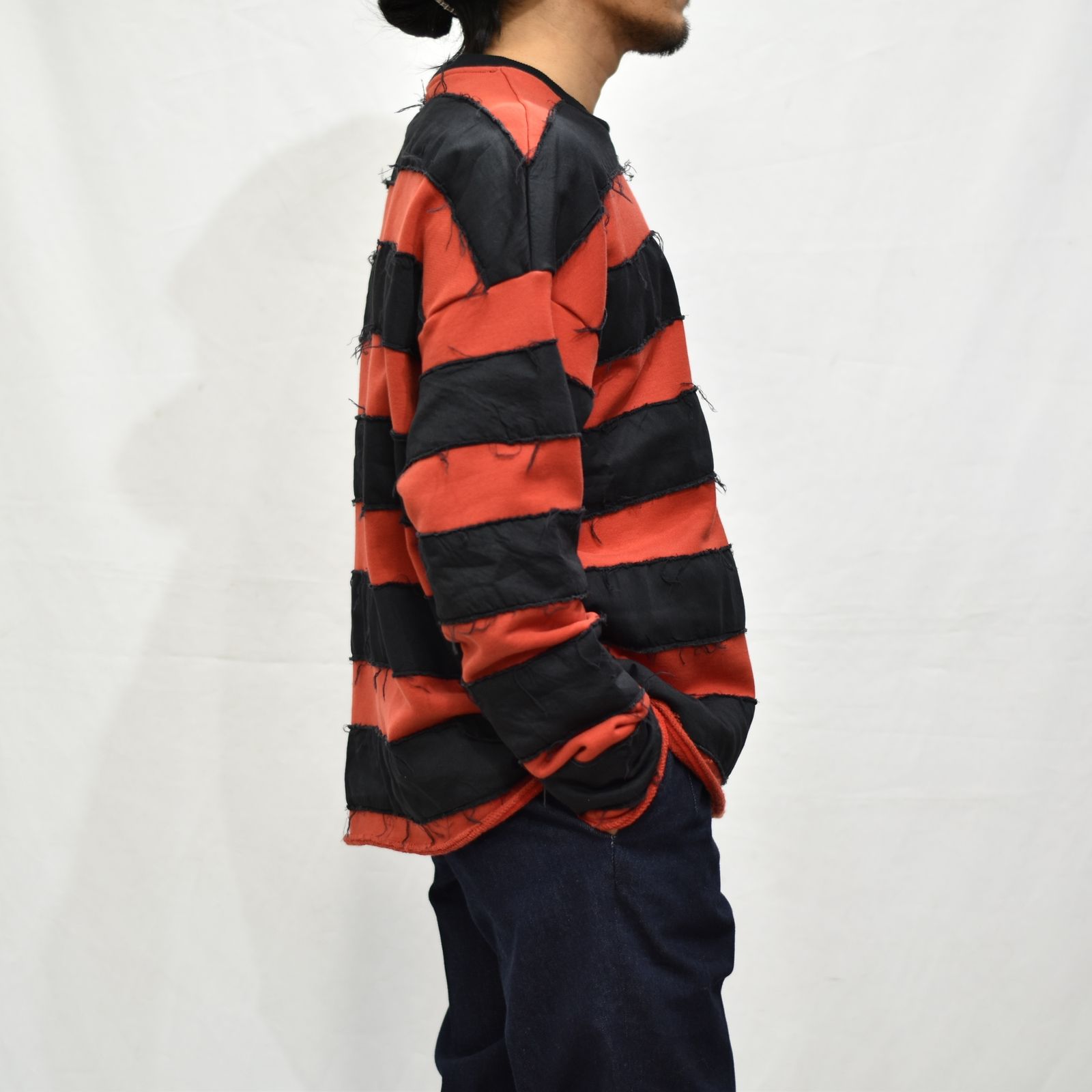 Bold Denim Border Crew neck Pullover