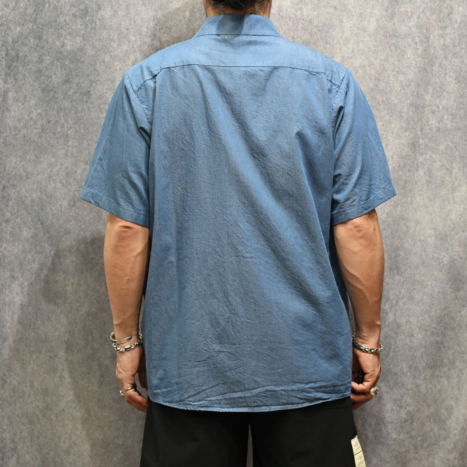The Rhodes SL.Denim S.S Work SH （LBL） ストア 半袖シャツ （ライトブルー）｜2605-5002