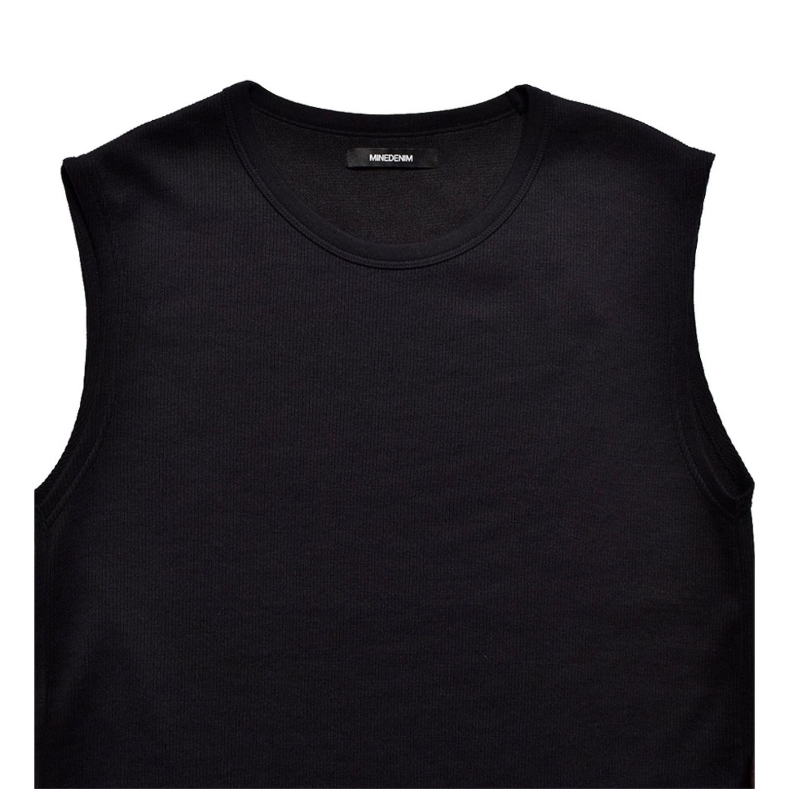 Roundneck Nosleeve Rib T-SH （BLK） / リブ ノースリーブ （ブラック）