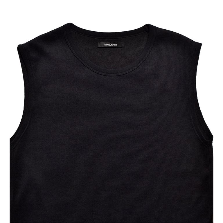 トップス MINEDENIM Roundneck Nosleeve Rib T-SH  M MINEDENIM - Roundneck Nosleeve Rib T-SH （BLK） / リブ