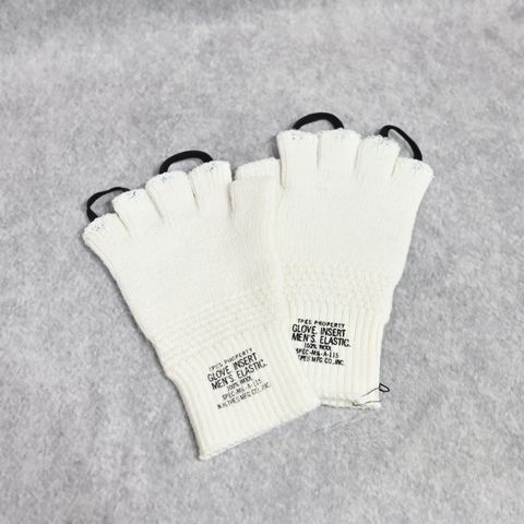 FINGERLESS GLOVES （WHITE / ホワイト） ニット グローブ｜9262-AC06