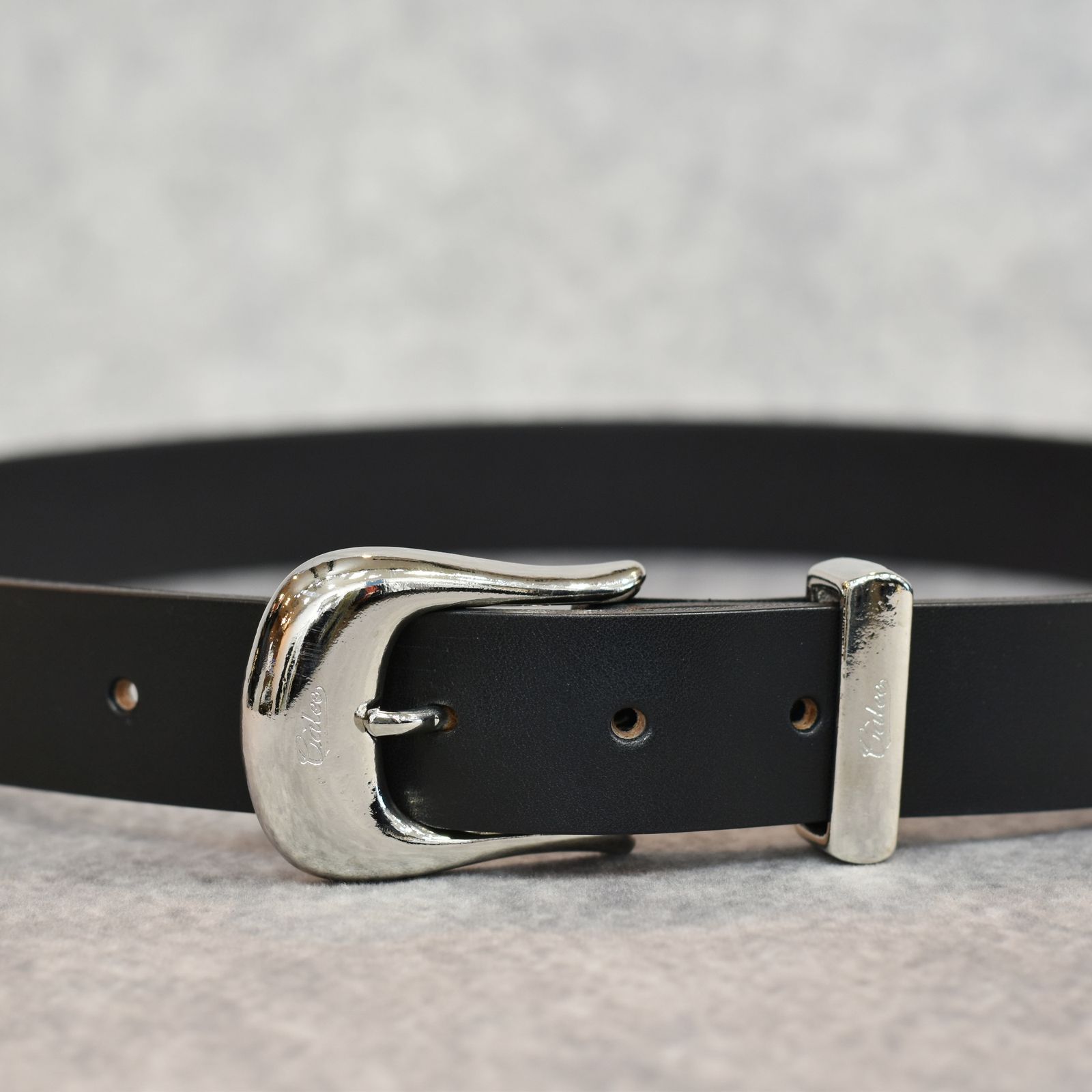 LEATHER PLANE BELT (BLACK)｜プレーン レザーベルト｜CL-25AW020LE
