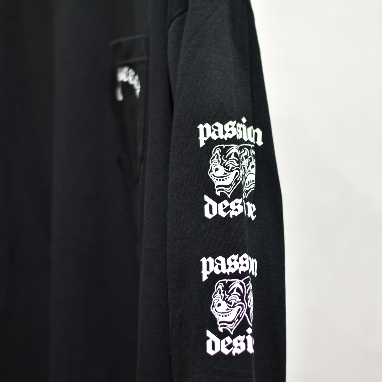 COTTON L/S T-SHIRT '2FACE (BK)