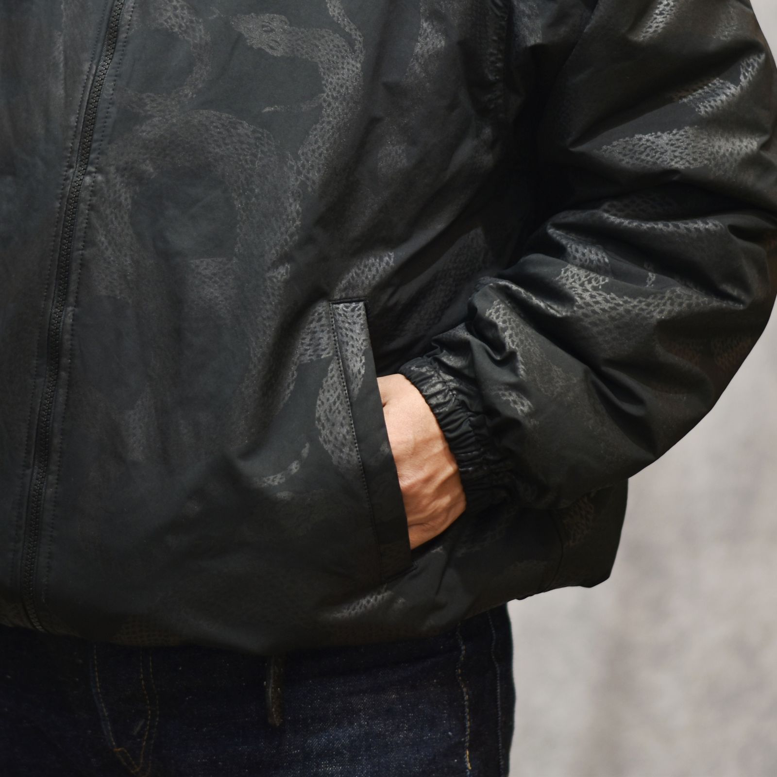 P/N TRACK TYPE JACKET ＜SNAKE PATTERN＞ (BLACK)｜トラックジャケット｜CL-25AW005SNK