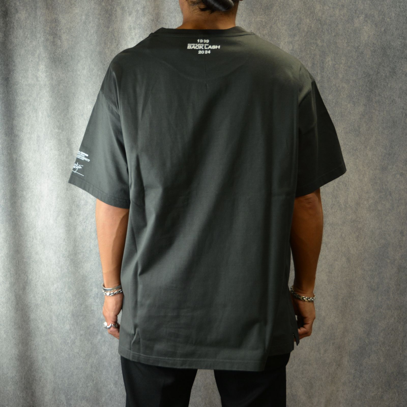 ハイゲージ天竺 ドロップショルダー Tシャツ (GRAY)