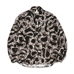 PRINT NEL L/S SH ＜SNAKE PATTERN＞ (BLACK)｜蛇柄 フランネル 長袖シャツ｜CL-25AW003SNK