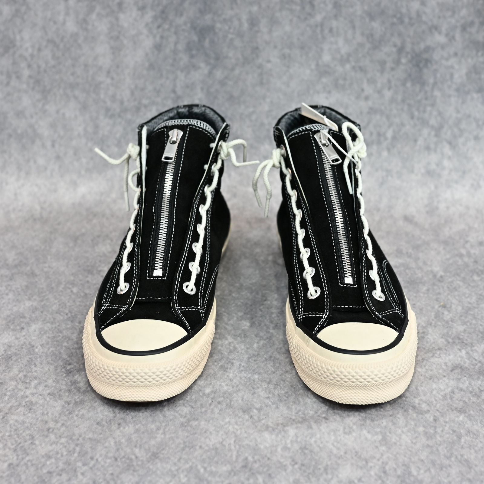 MINEDENIM × nonnative DWELLER TRAINER 2 HI COW LEATHER WITH GORE-TEX by SPINGLE （WHT×BLK）｜ノンネイティブ スニーカー｜NN-F4753