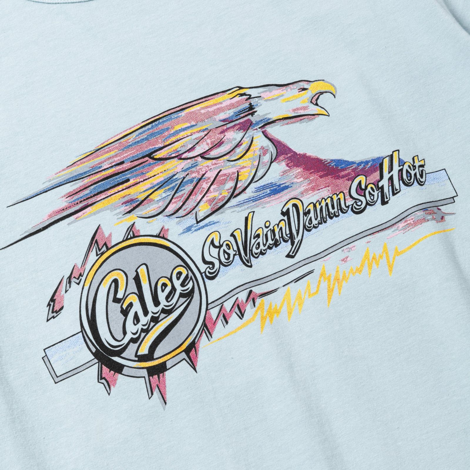 BINDER NECK EAGLE LOGO VINTAGE TEE ＜NATURALLY PAINT DESIGN＞ (Lt.BLUE) / プリントTシャツ