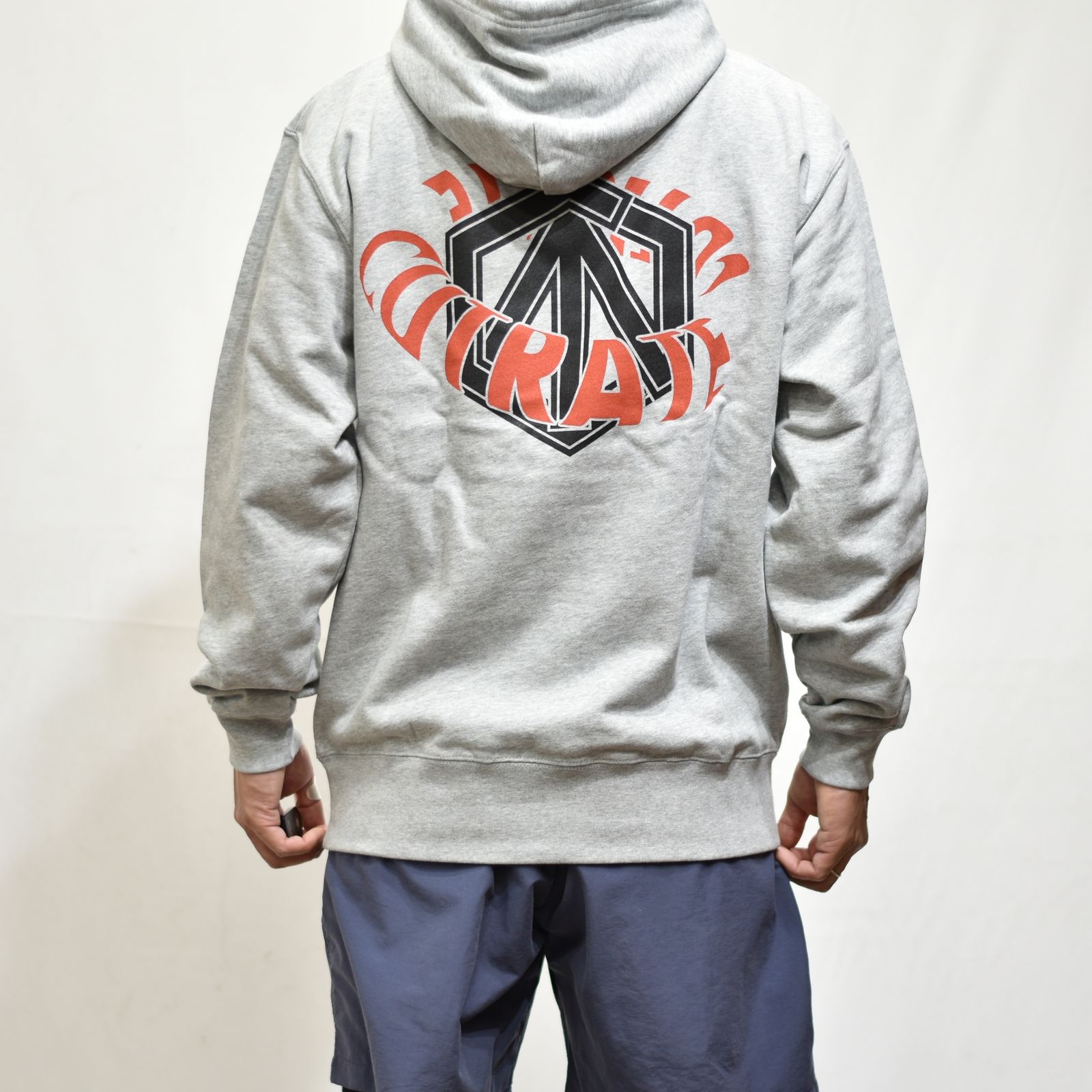 CUTRATE NS LOGO L/S PULLOVER PARKA  (GRAY)
