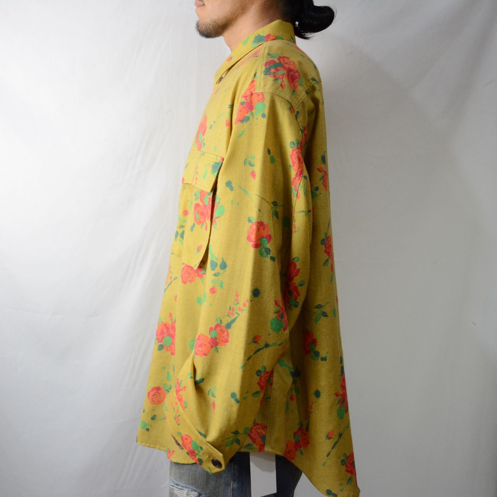 ORIGINAL FLOWER PRINT SHIRT （ROSE DRIP） / フラワー柄 プリントシャツ