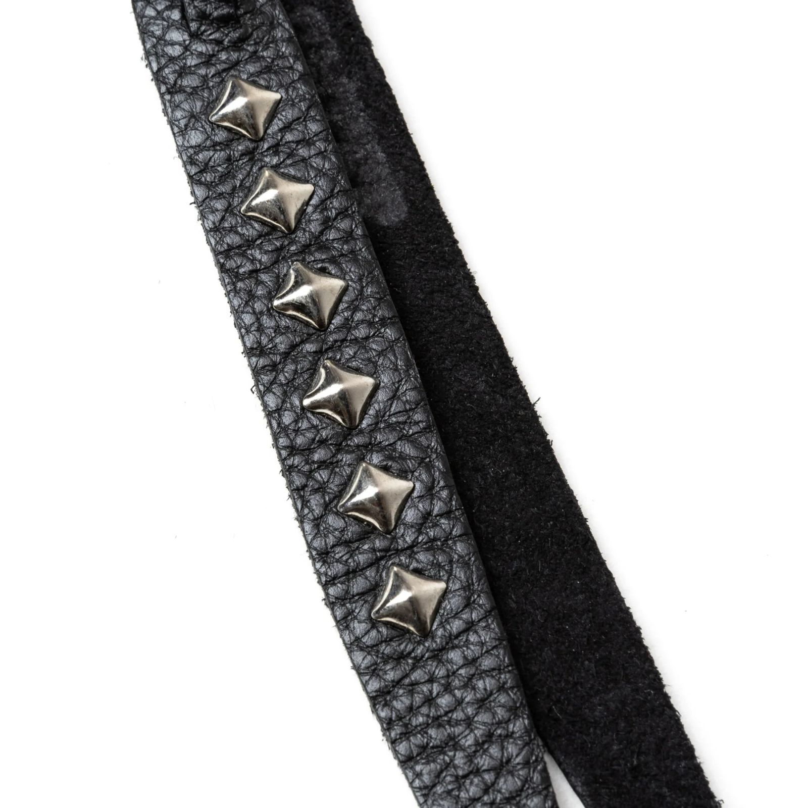 STUDS & KNITTING LEATHER SHORT KEY RING ＜TYPE A＞ (BLACK) / スタッズレザー 編み込みレザー ショートタイプ キーリング キーホルダー