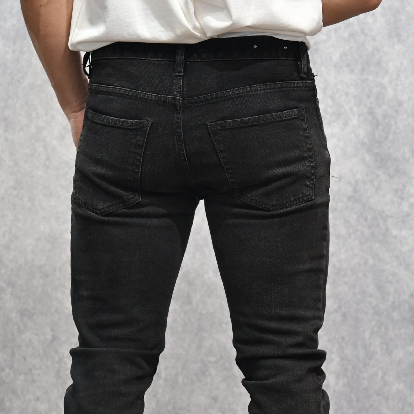 S.Slim STR 5pocket  （BKU） ｜スーパースリム デニムパンツ (ブラック)｜2604-1002