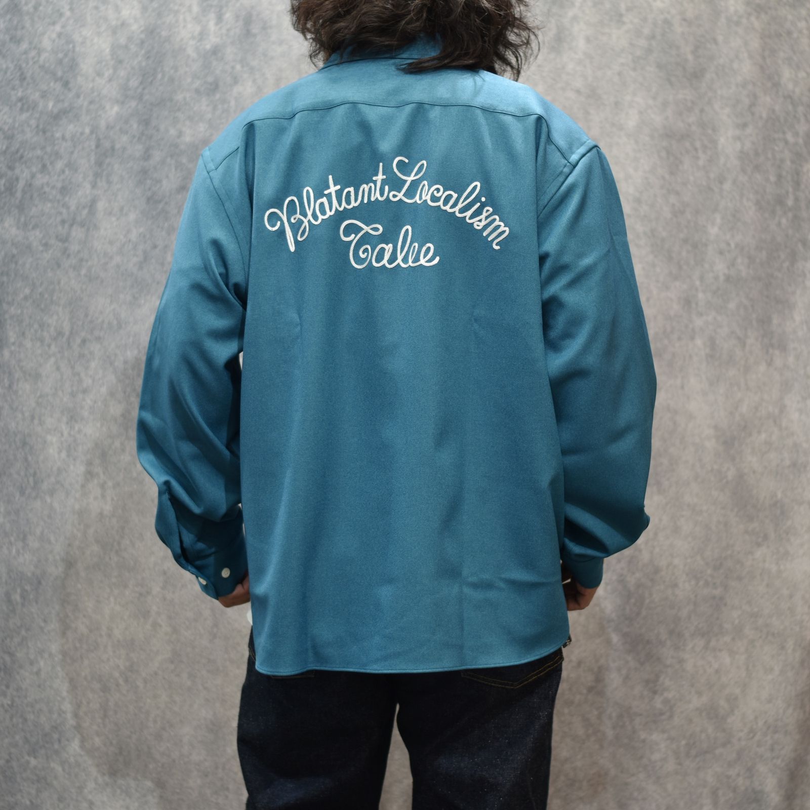"BLATANT LOCALISM" OPEN COLLAR ROUND L/S SH (TURQUOISE BLUE)｜オープンカラー ラウンド 長袖シャツ｜CL-25AW038