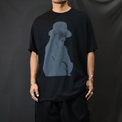 30/- COMBED SINGLE J PIGMENT PT SHORT SLEEVE (BLACK) / プリント Tシャツ （ブラック）