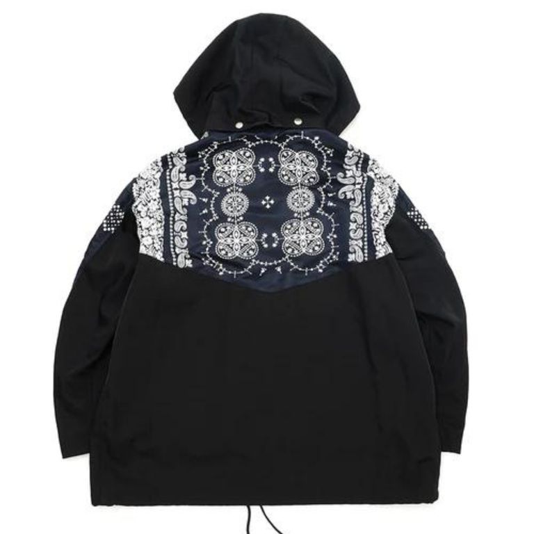 FACETASM - ORIGINAL BANDANA PRINT HIGH NECK JACKET （BLACK