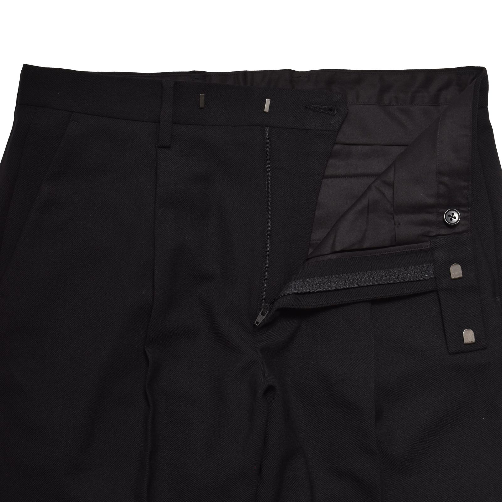 PE.Wool Tapered TRS （BLK）｜ワンタックテーパードスラックス｜2510-7001
