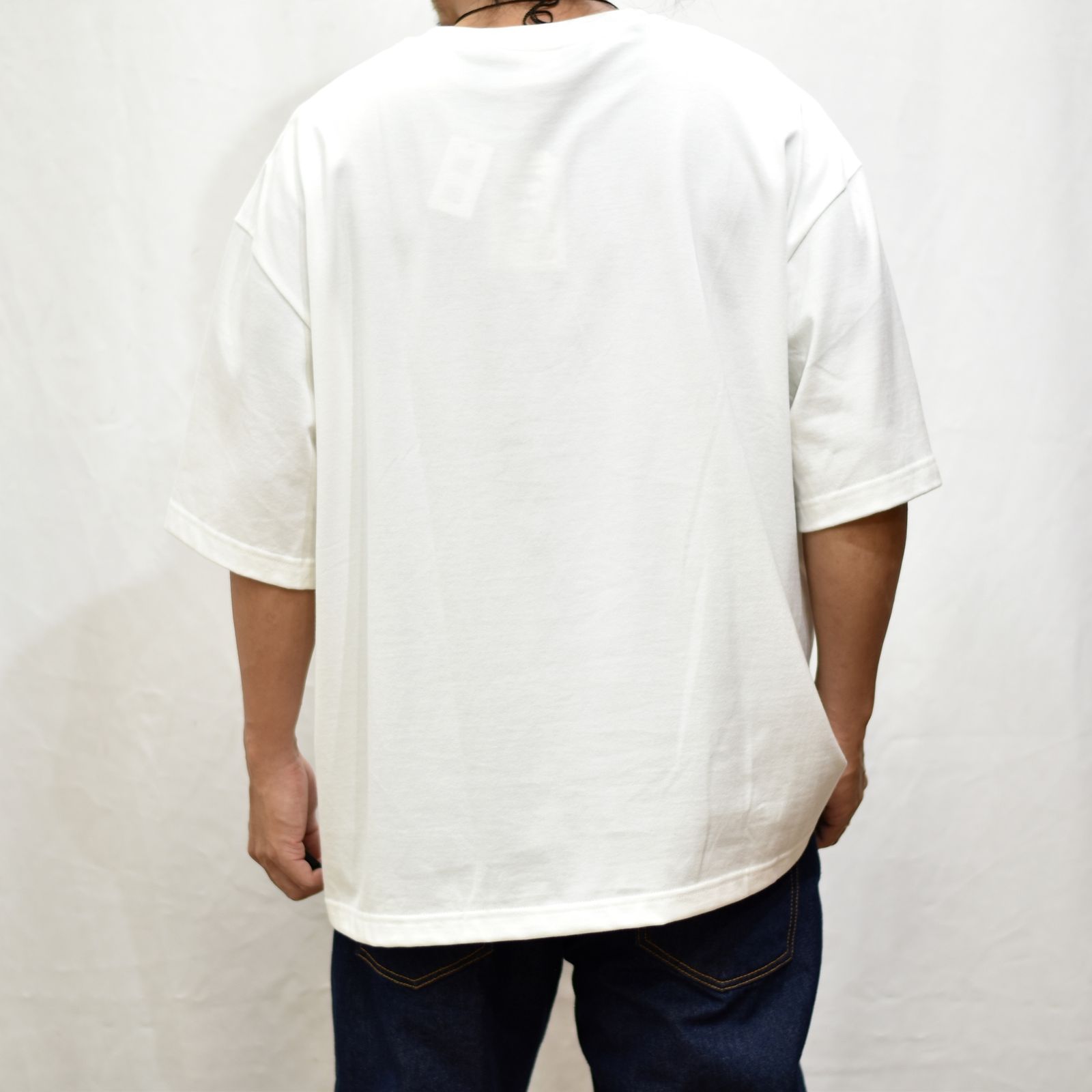 CALEE - DROP SHOULDER LOGO EMBROIDERY T‐SHIRT LIMITED (WHITE.GREEN