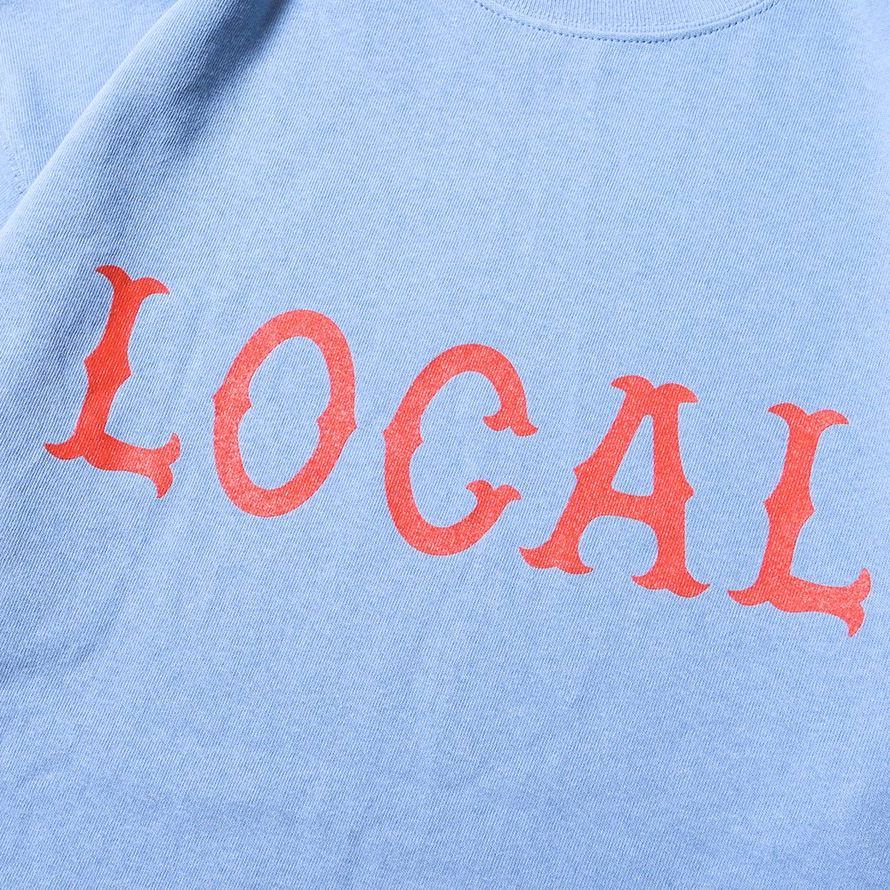 CUTRATE CLASSIC LOCAL LOGO HEAVY WEIGHT DROPSHOULDER S/S -T-SHIRT (ACID BLUE)