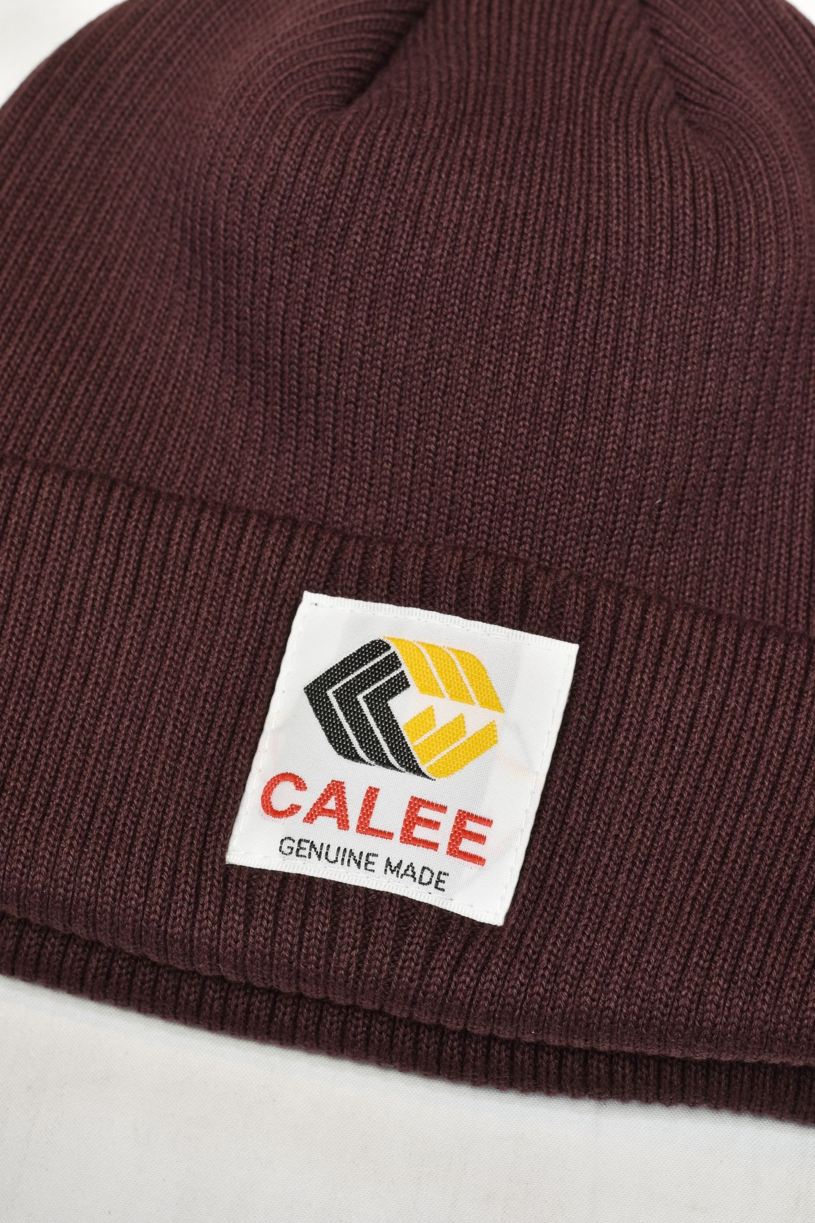 COTTON KNIT CAP (BURGUNDY)