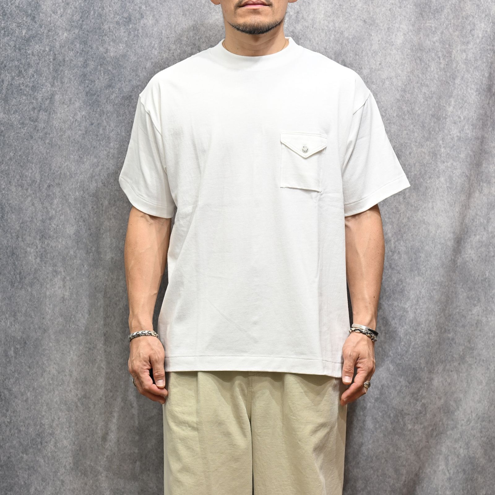 Y1935 POCKET TEE （WHITE）｜ ポケット Tシャツ （ホワイト） 602-261-14