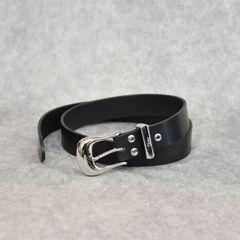 LEATHER PLANE BELT (BLACK)｜プレーン レザーベルト｜CL-25AW020LE