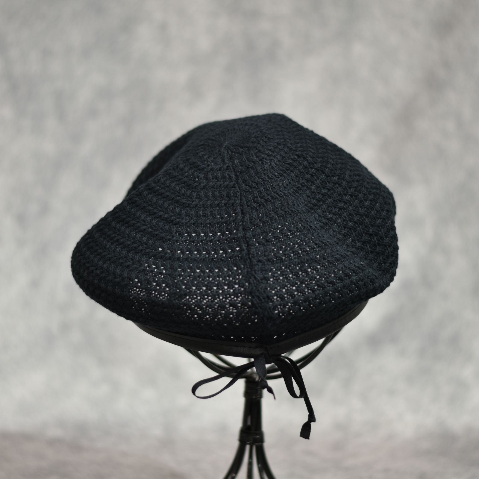 Cotton Linen Braid Beret "GUEVARA" (BLACK)｜ブレードベレー｜Z01004