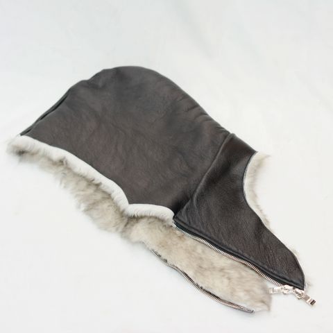 SHEEP SHEARLING ZIP HOOD"